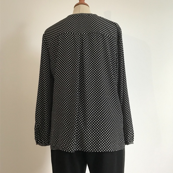 ZARA black with white polka dots  blouse  XL - Picture 9 of 13